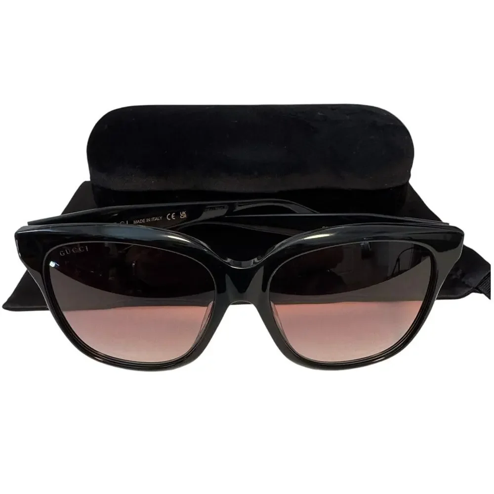 NWT GUCCI GG1338S Sunglasses‎ in Black-Red Gradient Lens